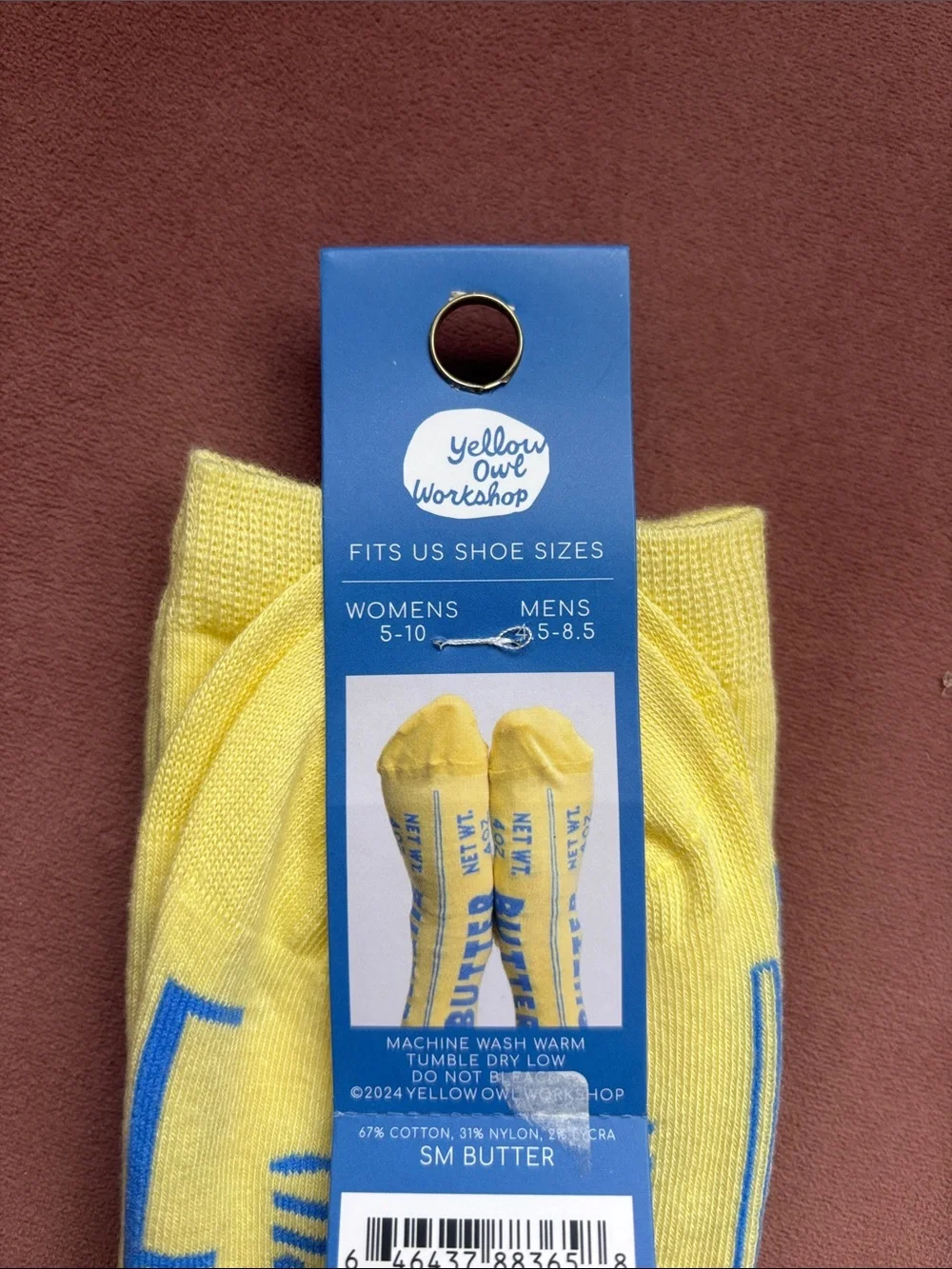 Yellow & Blue 'Butter' Crew Socks